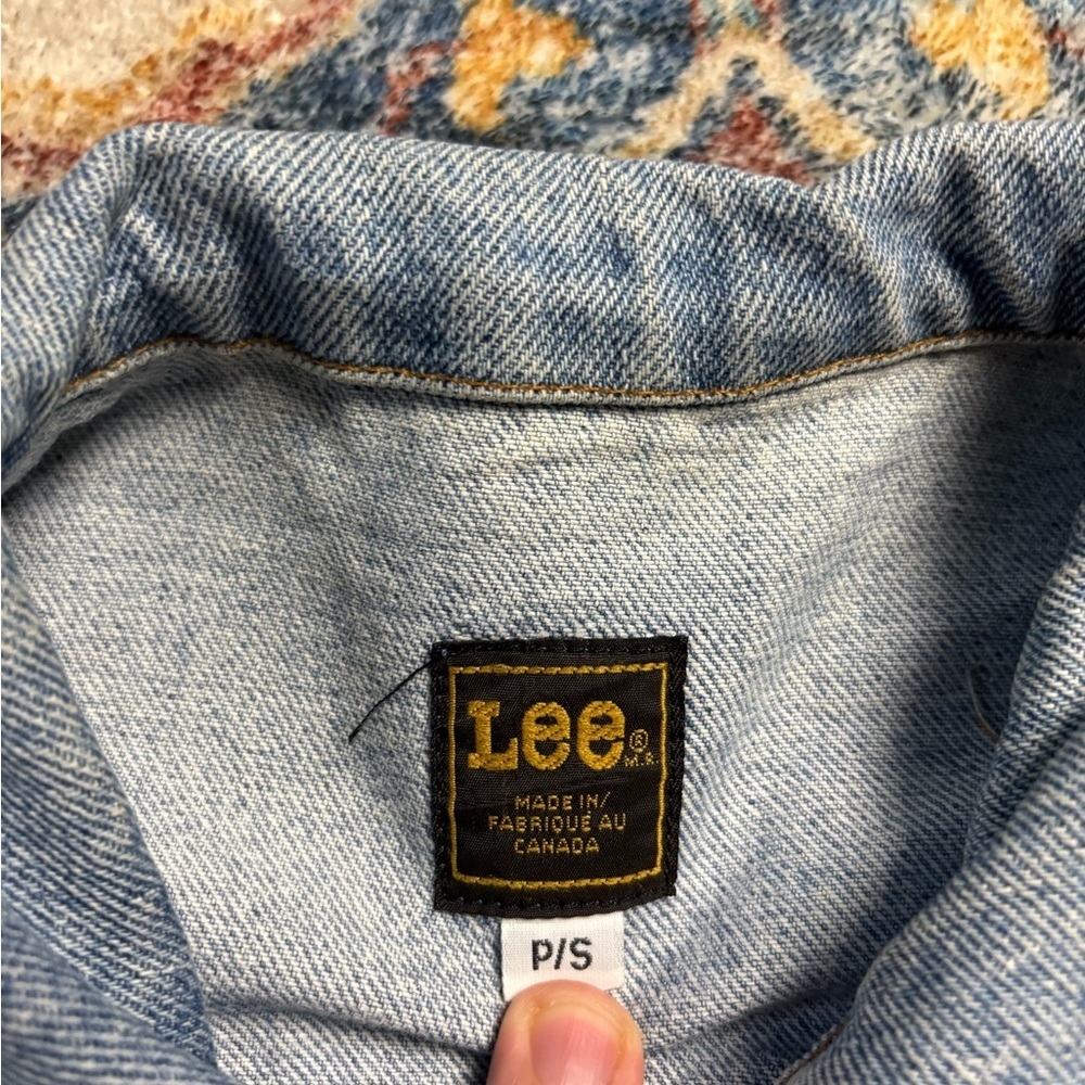 Vintage 80s Lee Lightwash Denim Jacket Small - Picture 3 of 4